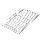 Personalisiert monatlicher Bill Tracker Notizblock (angewinkelt)