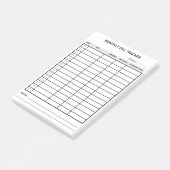 Personalisiert monatlicher Bill Tracker Post-it Klebezettel (angewinkelt)