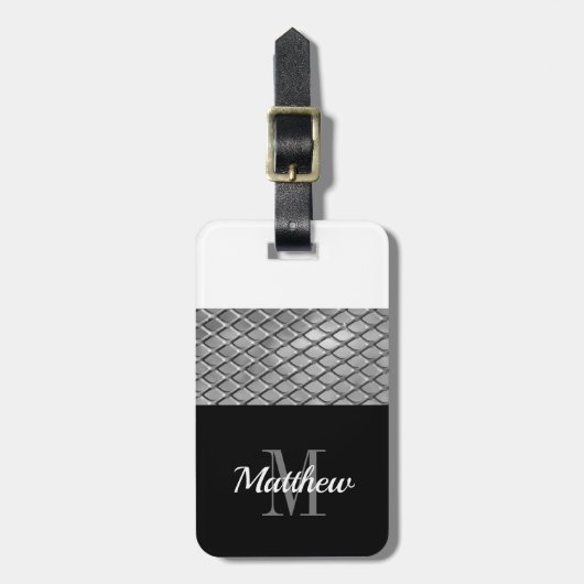 Personalisiert | Monogram Boys Mens Gepäckanhänger (Vorderseite vertikal)