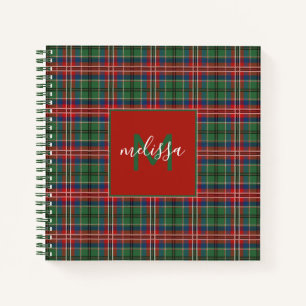 Personalisiert Monogram Clan MacCulloch Tartan Kar Notizblock