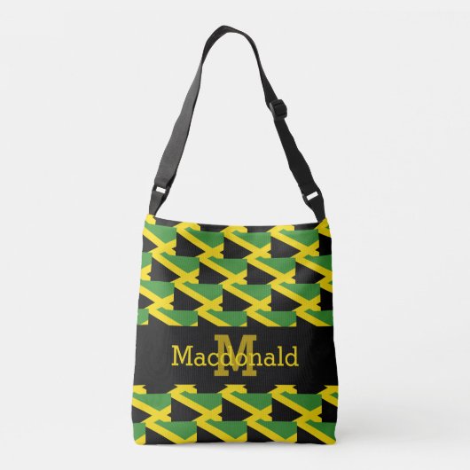 Personalisiert Monogram JAMAICA FLAG Tragetaschen Mit Langen Trägern (Rückseite)