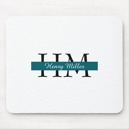 Personalisiert Monogram Mousepad | Benutzerdefinie (Vorne)
