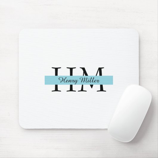Personalisiert Monogram Mousepad | Benutzerdefinie (Mit Mouse)
