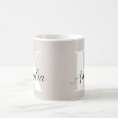 Personalisiert Monogram Script Boho Taupe Kaffeetasse (Mittel)