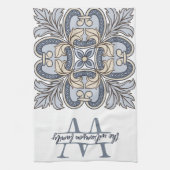 Personalisiert Monogram W Küchentuch (Vertikal)