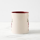 Personalisiert Monogramm Anfangsname Bow Weihnacht Zweifarbige Tasse (Mittel)