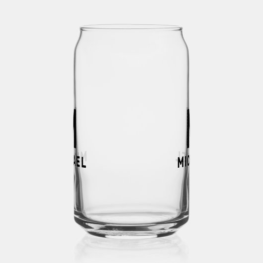 Personalisiert Monogramm Initial & Name Modern Dosenglas (Rechts)