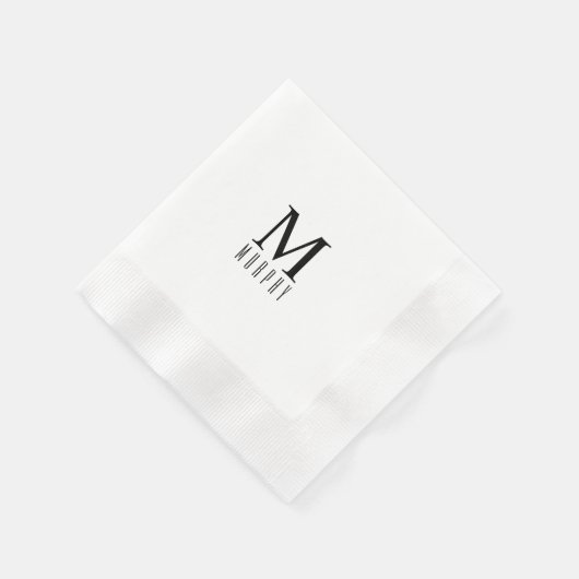 Personalisiert Monogramm Initial- und Nachname Nap Serviette (Ecke)
