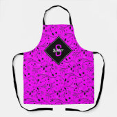 Personalisiert | Monogramm | Rosa | Floral | SCHWE Schürze (Vorderseite)