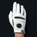 Personalisiert Monogramm Schwarz-weiß Simple Golfhandschuh<br><div class="desc">Der Golfer ist für seinen Namen und seinen Namen personalisiert und modern und elegant in Schwarz-Weiß-Farbgebung.</div>