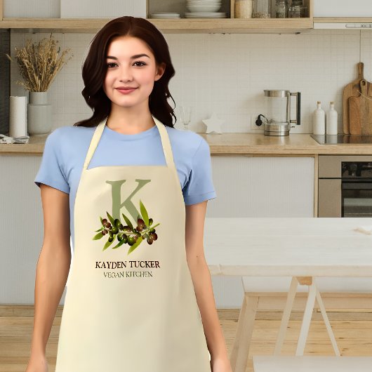 Personalisiert Monogramm Vegane Küche Schürze