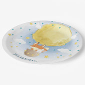 Personalisiert Moon Air Ballon Pappteller (Schrägansicht)