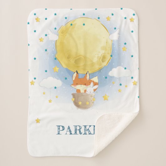 Personalisiert Moon Air Ballon Sherpadecke (Vorderseite)