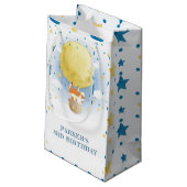 Personalisiert Moon Air Balloon Gefallen Kleine Geschenktüte (Rückseite Schrägansicht)