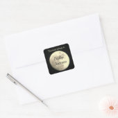 Personalisiert-Moon-Buchzeichen-Aufkleber Quadratischer Aufkleber (Umschlag)