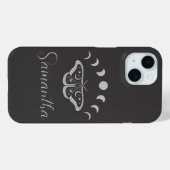 Personalisiert Moon Phase Moth Lila Silver Grau Case-Mate iPhone Hülle (Rückseite (Horizontal))