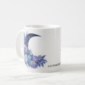 Personalisiert Moon Watercolor Celestial Lila Kaffeetasse (Vorderseite Links)