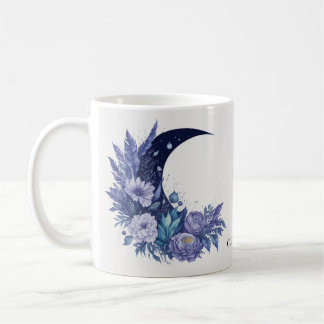 Personalisiert Moon Watercolor Celestial Lila Kaffeetasse