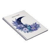 Personalisiert Moon Watercolor Celestial Lila Notizblock (Rechte Seite)