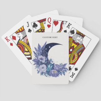 Personalisiert Moon Watercolor Celestial Lila Spielkarten