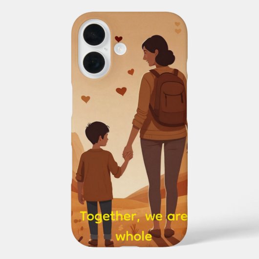 Personalisiert Mother & Son Illustration Case-Mate iPhone Hülle (Rückseite)