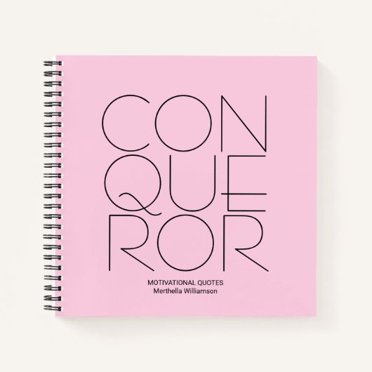 PERSONALISIERT Motivierend Notizblock (Vorderseite)