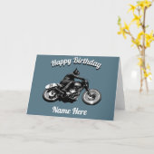 Personalisiert Motorradfahrer Geburtstag Karte (Gelbe Blume)