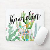 Personalisiert Mouse Pad Boho Llama Bohemisch Cact Mousepad (Mit Mouse)