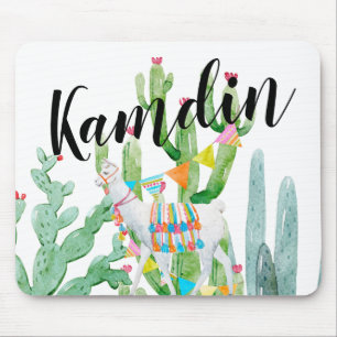 Personalisiert Mouse Pad Boho Llama Bohemisch Cact Mousepad
