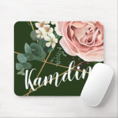 Personalisiert Mouse Pad Geometric Garden Rose Hun Mousepad (Mit Mouse)