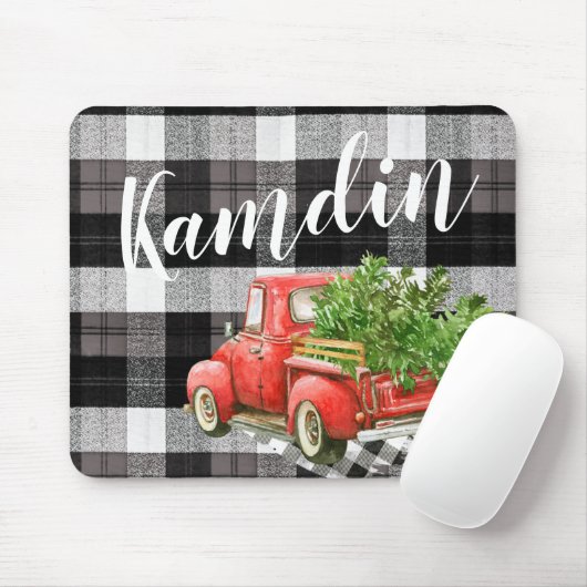 Personalisiert Mouse Pad XMAS Truck Buffalo Karier Mousepad (Mit Mouse)