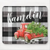 Personalisiert Mouse Pad XMAS Truck Buffalo Karier Mousepad (Vorne)