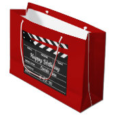 Personalisiert Movie Clapboard Red Große Geschenktüte (Vorderseite Schrägansicht)