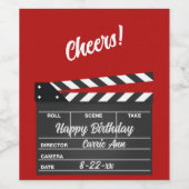 Personalisiert Movie Clapboard Weinetikett (Einzelnes Label)