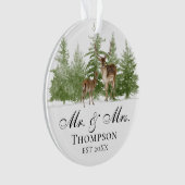 Personalisiert Mr. And Mrs. Husband and Ehefrau Cu Ornament (Vorderseite)
