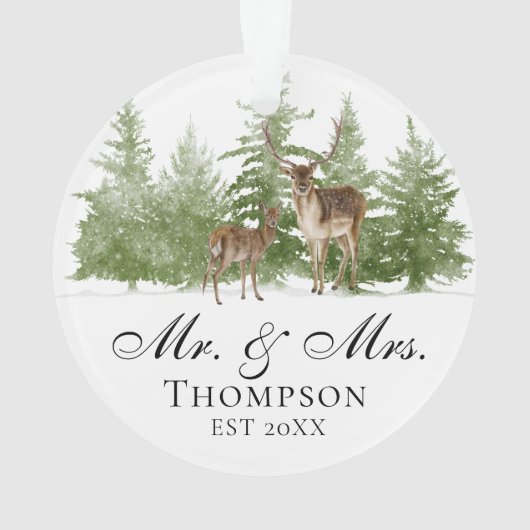Personalisiert Mr. And Mrs. Husband and Ehefrau Cu Ornament (Rückseite)