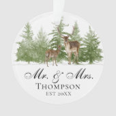 Personalisiert Mr. And Mrs. Husband and Ehefrau Cu Ornament (Vorderseite)