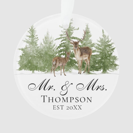Personalisiert Mr. And Mrs. Husband and Ehefrau Cu Ornament (Vorderseite)