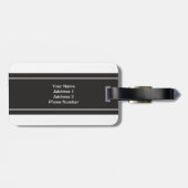 Personalisiert Mr. and Mrs Newly Weds Monogram Gepäckanhänger (Rückseite horizontal)