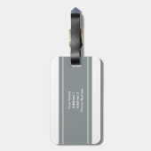 Personalisiert Mr. and Mrs Newly Weds Monogram Gepäckanhänger (Rückseite vertikal)