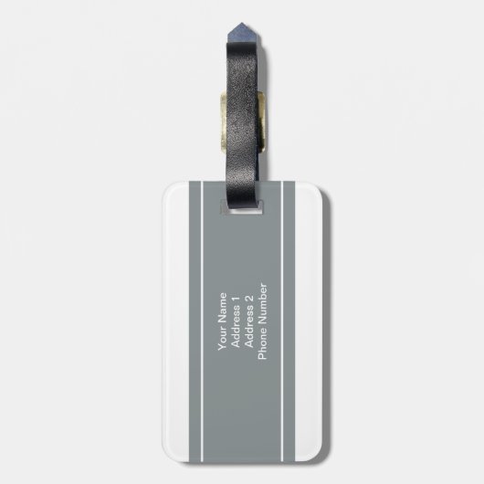 Personalisiert Mr. and Mrs Newly Weds Monogram Gepäckanhänger (Rückseite vertikal)