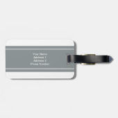 Personalisiert Mr. and Mrs Newly Weds Monogram Gepäckanhänger (Rückseite horizontal)