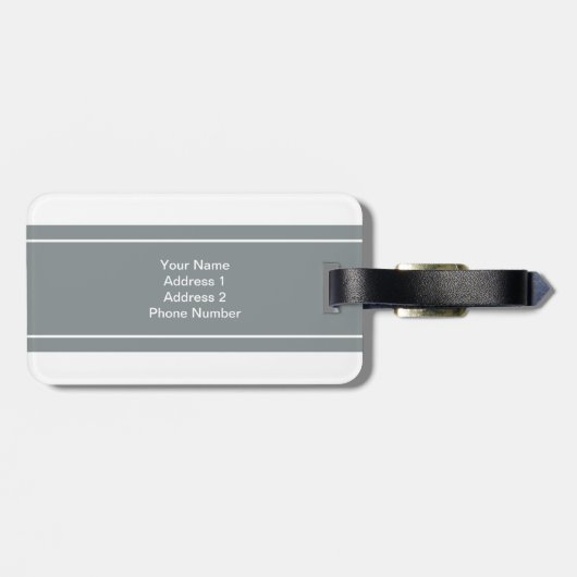 Personalisiert Mr. and Mrs Newly Weds Monogram Gepäckanhänger (Rückseite horizontal)