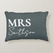 Personalisiert Mr. and Mrs. pillow, Seiner und ihr Dekokissen (Vorderseite)