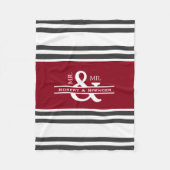 Personalisiert Mr. & Mr. Stripes Fleecedecke (Vorderseite)
