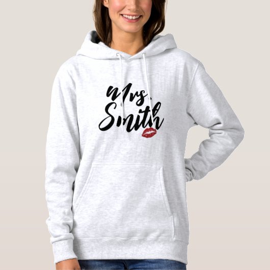 Personalisiert Mr. & Mrs. Familienname Sweatshirt (Vorderseite)