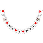 Personalisiert Mr. & Mrs. Newlywed Hearts Wedding Wimpelkette (Alle)