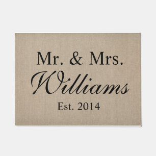 Personalisiert Mr. & Mrs. Wedding Fußmatte