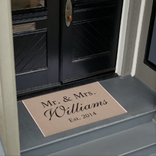 Personalisiert Mr. & Mrs. Wedding Fußmatte