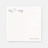 Personalisiert Mr. & Mrs. Wedding Napkin Serviette (Vorderseite)
